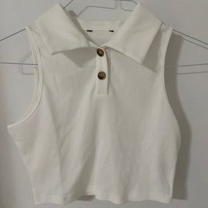 Collared tank top